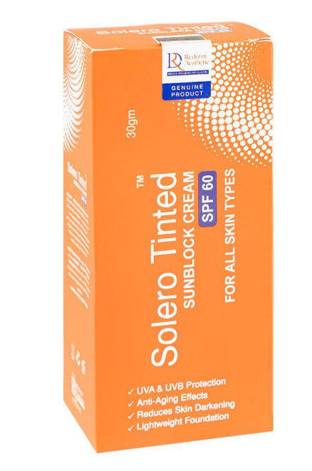 Solero Sunblock SPF 60 (Tinted) – Broad Spectrum UVA/UVB Protection & Radiant Skin