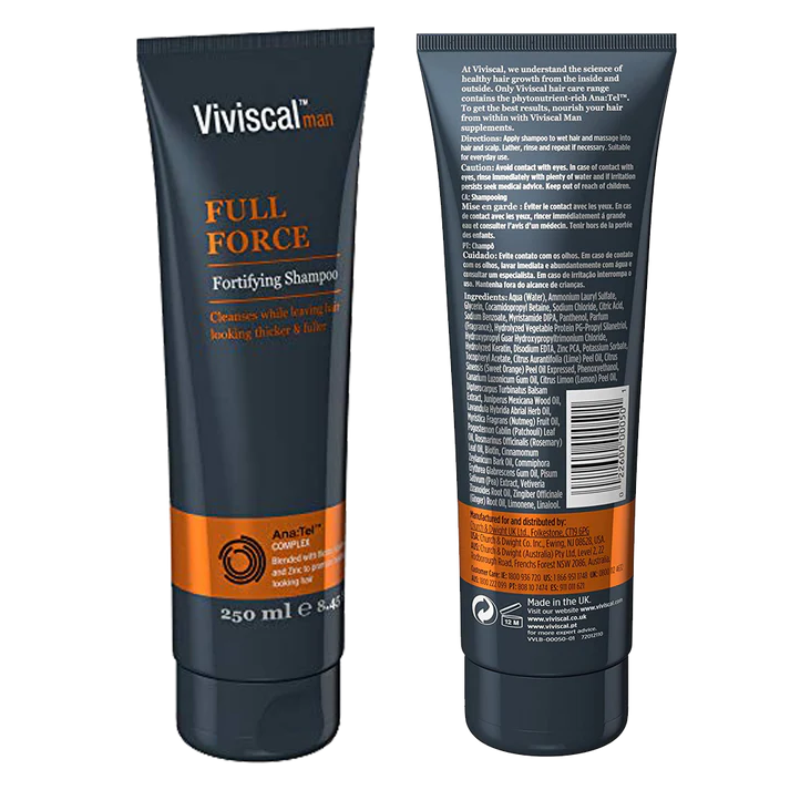 Viviscal Man Full Force Fortifying Shampoo 250ml - Image 4