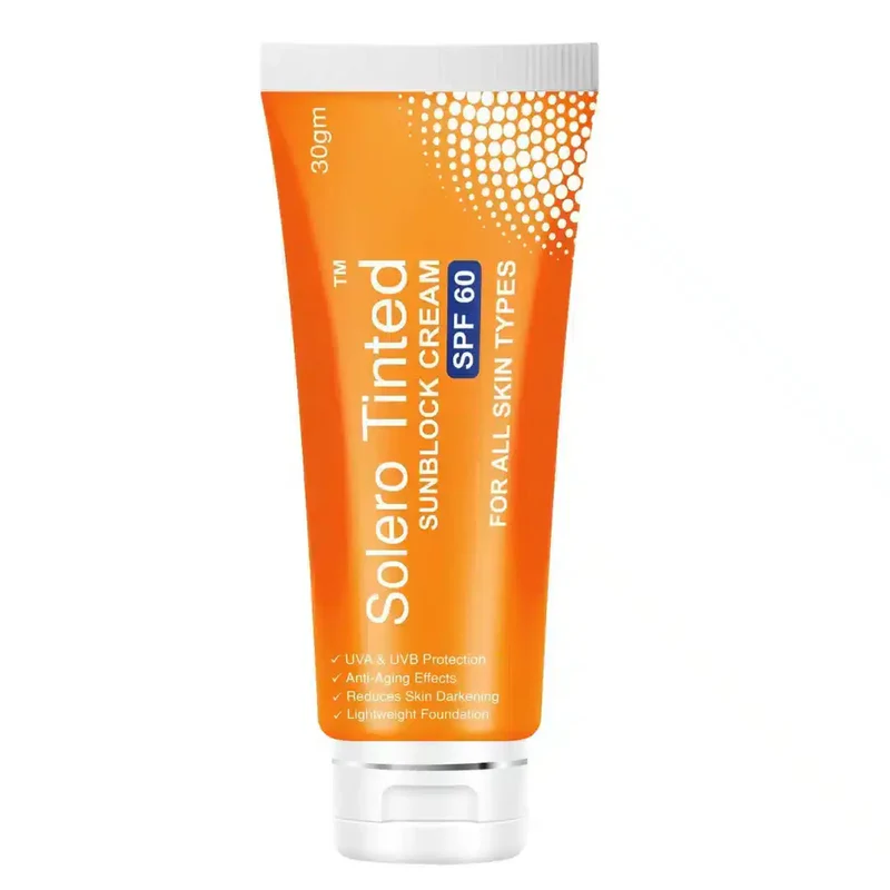 Solero Sunblock SPF 60 (Tinted) – Broad Spectrum UVA/UVB Protection & Radiant Skin - Image 2